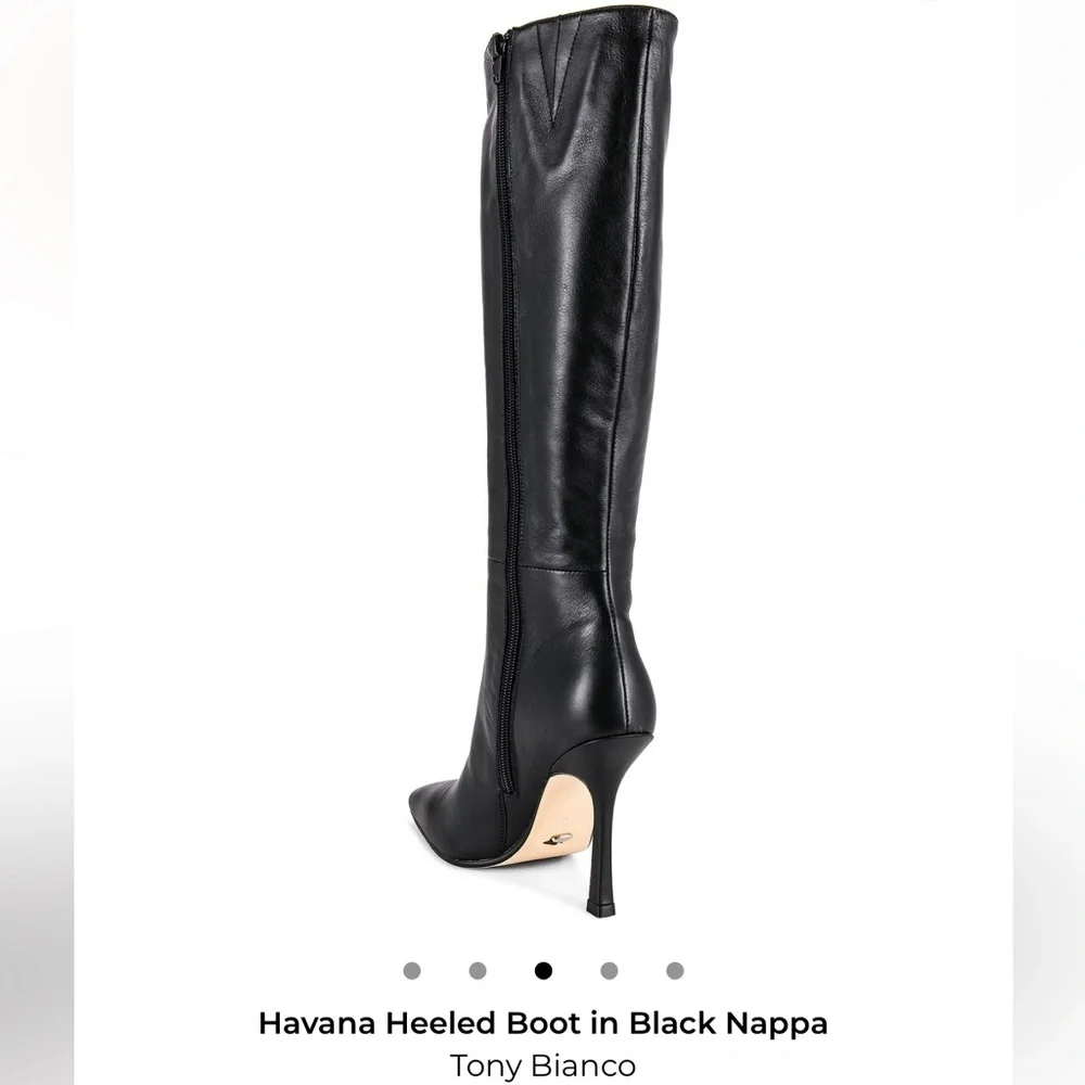 Tony Bianco Havana Black Nappa Heeled Boots - Picture 3 of 9